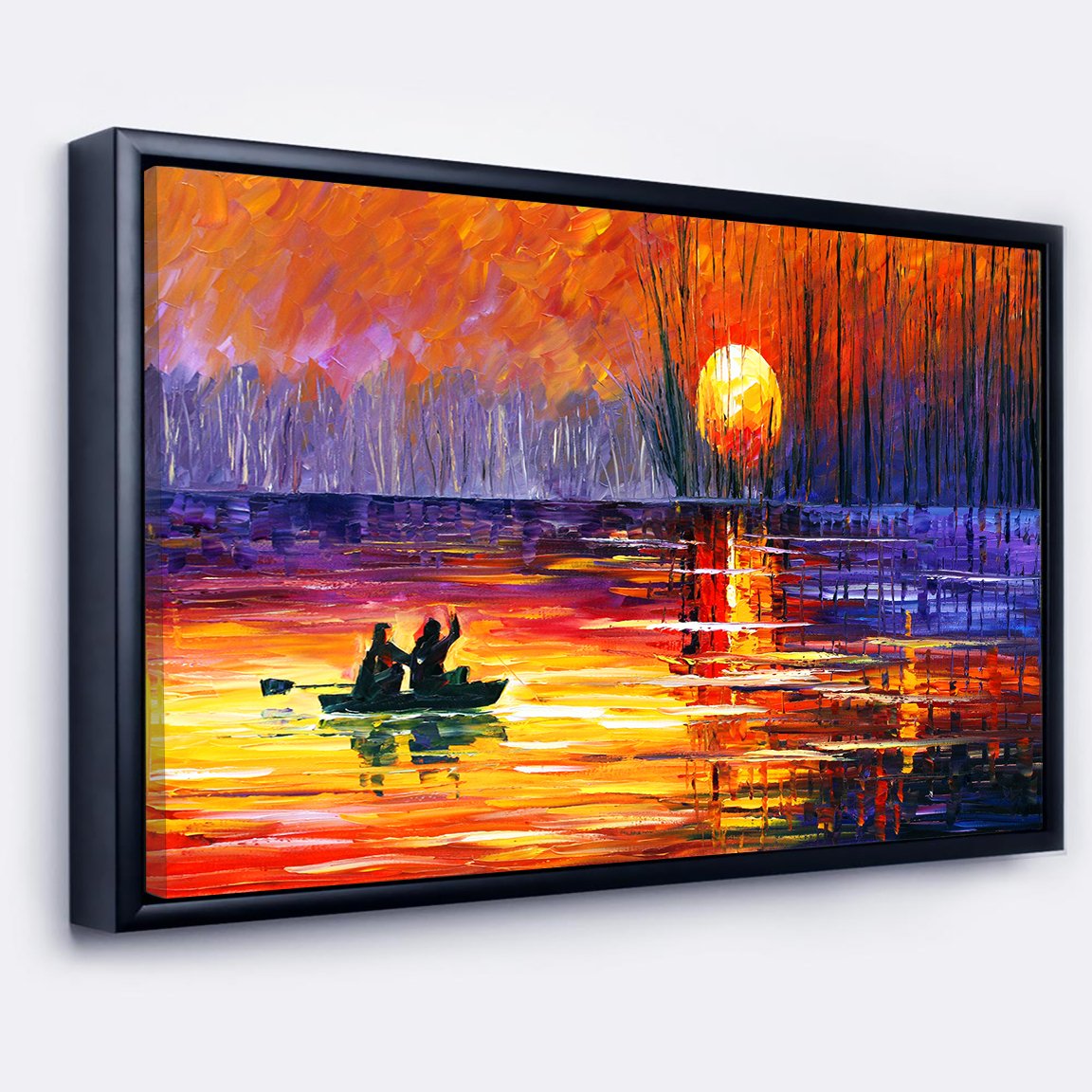 Classic Sunset Fishing Premium Canvas Wall Painting decorative masterpiece for home decor